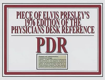 ELVIS PRESLEY's Personal Owned 1976 PDR Book Page Piece Relic Swatch Rare Item • $22.95