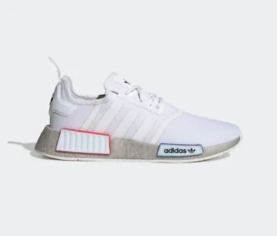$129 • Buy Adidas NMD_R1 (GX9525)  Cloud White/Grey/Red/Blue  Men's Sneakers Size US 12
