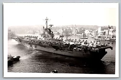 Postcard USS Shangri La CVA 38 Navy Aircraft Carrier Naval Ship C 1928 WWII RPPC • $33.71