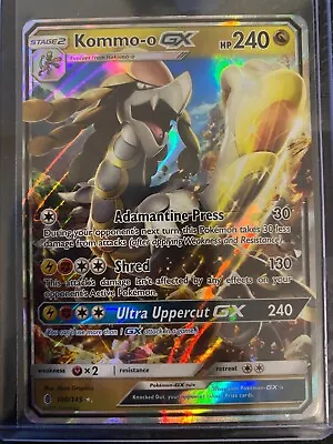 Kommo-o GX 100/145 Guardians Rising Full Art Holo Pokemon Card • $3