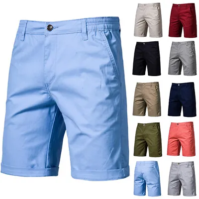 $24.23 • Buy Mens Chino Shorts Summer Casual Half Pants Cotton Jeans Cargo Combat Slim Fit US