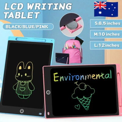 $9.59 • Buy 8.5  10  12  LCD Writing Tablet Drawing Board Colorful Doodle Handwriting Pad AU