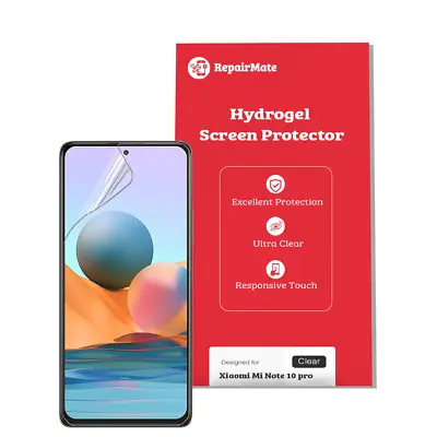 Xiaomi Mi Note 10 Pro Compatible Hydrogel Screen Protector Full Cover [2 Pack] • $29.88