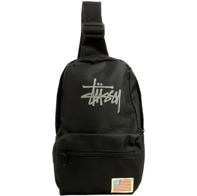 STUSSY Mesh Bag Shoulder Cross Body Hand Messenger Strap Side Black • $30