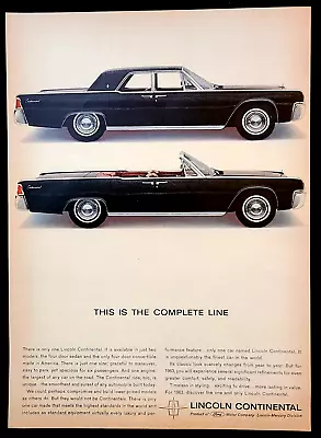 Ford Lincoln Continental Original 1963 Vintage Print Ad • $9.25