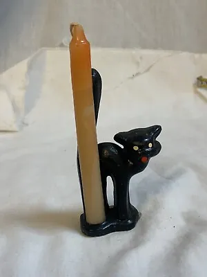 Vintage Halloween Gurley Candle Black Cat • $44.95