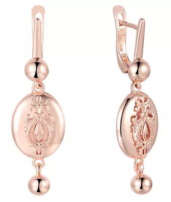 Beautiful Russian/USSR Style Samovar Earrings 14k/585 Rose Gold Plated. • £36.99