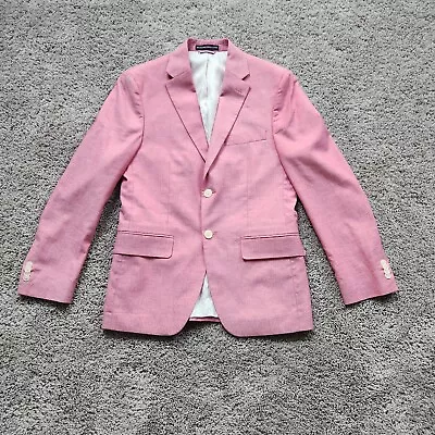 Tommy Hilfiger Blazer Men 36S Cotton Spandex Blend Sport Coat Jacket Pinkish Red • $50