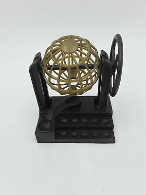 Vtg Die Cast Lottery Wheel Bingo Ball Metal Pencil Sharpener. Desk Figure • $16.09