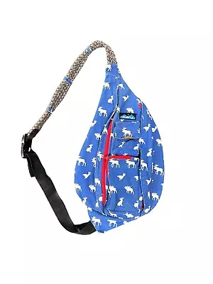 KAVU Sling Rope Bag Retired Rack N Roll Moose Blue Red  • $22.99
