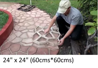 LARGE 60x60 Cms 24x24  Big Garden Paving Pavement Walk Maker Mold DIY Path Mould • £19.50