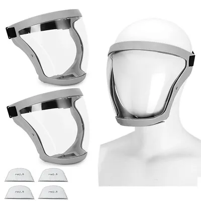 2PACKS Full Face Protective Mask Anti-fog Shield Safety Transparent Head Cover • $14.98