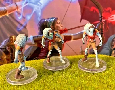 $9.35 • Buy Drowned Assassin X3 LOT D&D Miniature Dungeons Dragons Boneyard 11 Undead Zombie