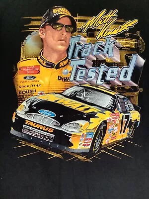 2002 NASCAR Matt Kenseth Chase Authentics TRACK TESTED 2-Sided T Shirt Sz M • $18.88