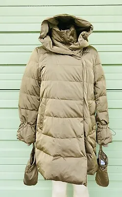 Zara Dawn Puffer Coat With Wraparound Collar Camel Mittens Xs • $58.49