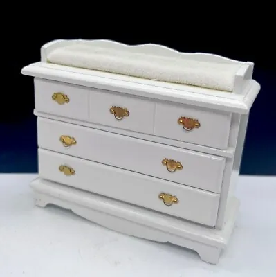 Dolls House Nursery Changing Station Chest Of Drawers Nursery  1/12th Scale (f) • £8