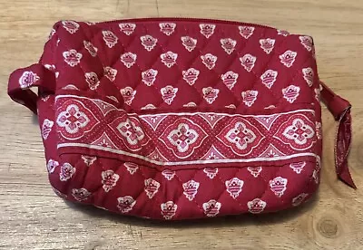 Vera Bradley Small Lined Cosmetic Bag Red Pattern • $13