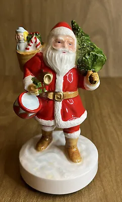 Vtg Ceramic Musical Santa Claus Is Coming To Town Toys Tree Christmas Japan • $17.99