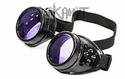 Purple Steampunk Crazy Goggles Burning Man Festival Costume Scientist Halloween  • $12.99