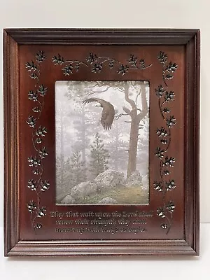 Daniel Smith  Shrouded Forest  Painting Wooden Frame W Carved Leaves Scripture • $99.99