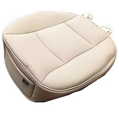 Beige PU Leather Bamboo Charcoal Car Seat Cover Cushions Interior Accessories • $34.95