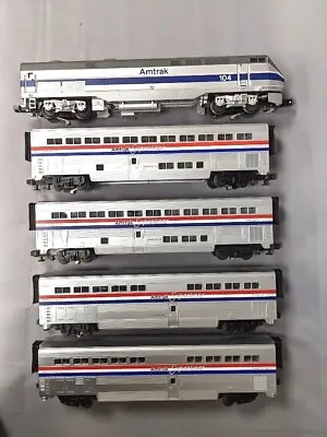 MTH #20-2229 Amtrak #104 GE Genesis Diesel With 4 Passenger Cars PS 2 C-8 • $794.99