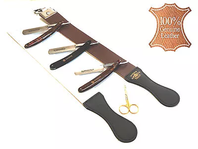 Mens Old School Vintage Barber Ready To Shave Razors WITH Shaping Strop Kit NEW • $32.99