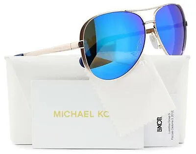 $55.99 • Buy Michael Kors MK5004 Chelsea Aviator Sunglasses Rose Gold W/Blue Mirror 100325