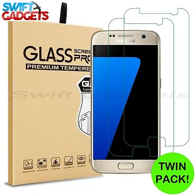 For Samsung Galaxy S7 Glass Screen Protector - 100% Genuine Tempered • £2.85