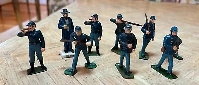 Lot Of 9 Vintage Marx Warriors Of The World Am Civil War Union Figures W/grant • $14.99