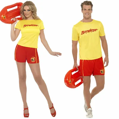 £28.89 • Buy Baywatch Fancy Dress Couples 90's Costume Official Mens Ladies TV Lifeguard