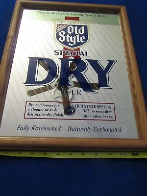 Vintage Old Style SPECIAL DRY Beer Mirror SIGN Bar Mancave LaCrosse WI • $19.10