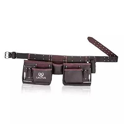  Oil Tanned Leather Tool Belt/Pouch/Bag Carpenter Construction Framers  • $80.74
