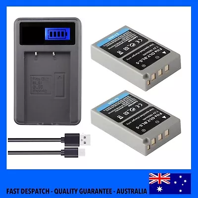 2 Battery 1.8A+Charger For Olympus OM-D E-M10 PEN E-PL2 E-PL5 E-PL6 E-PL7 E-PM2 • $43.95