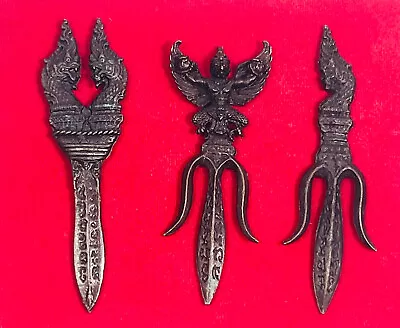 Set 3 Pcs Meed Mor Magic Knife Naga Dagger Sword Amulet Holy Powerful Protection • $49.99