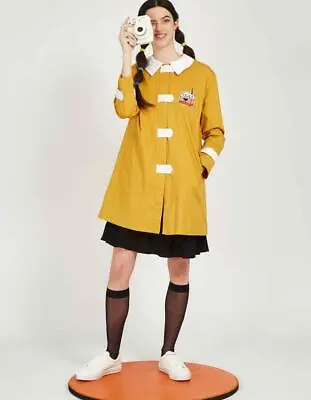 The Whitepepper Contrast Button Trench Coat - Mustard Yellow - Sizes XS - Large • $12.57