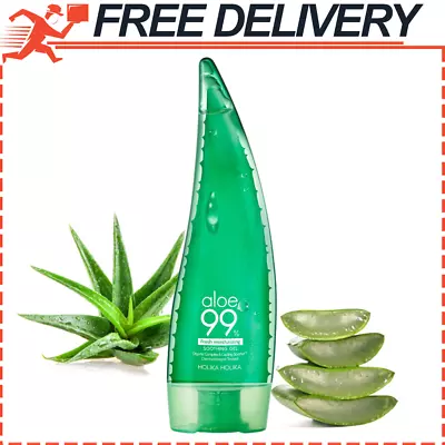 Holika Holika 99% Aloe Soothing Gel Fast Absorbing Non-Sticky Finish 8.5 Ounce • $11.83