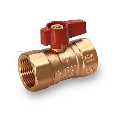 1/2 In-1 In Premium Brass Shut-off Natural Gas Ball Valve Red FIP Connections  • $10.99