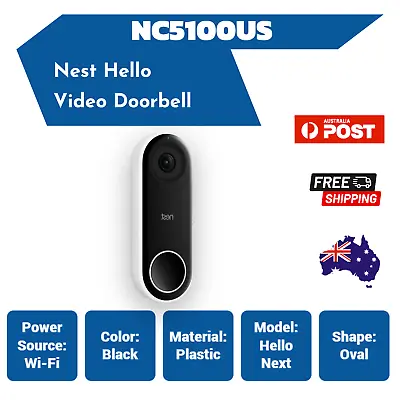NC5100US Google Nest Video Doorbell Smart WiFi Australian Version • $340.99