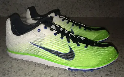 NIKE Zoom Rival D 7 Distance Track Field Spikes Shoes Lime Green NEW Mens 5 12.5 • $43.43