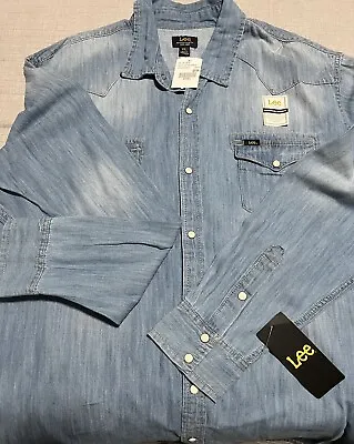 Vintage Custom Lee Denim Western Shirt XXL Designer • $18