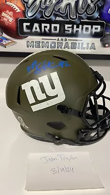 Giants Michael Strahan Autographed Signed Sts  Full Size Speed Helmet BAS • $250