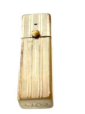 💋 1930s COTY SILVER FINISH  BRASS LIPSTICK EMPTY ENG  COTY CASE Vintage NOS 💋 • $29