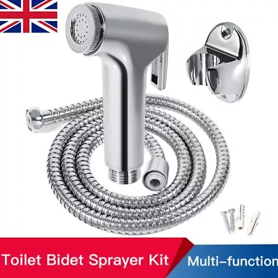 Toilet Bidet Douche Hand Held Shower Head Spray Gun Sprinkler Wash Jet Hose Set • £6.95