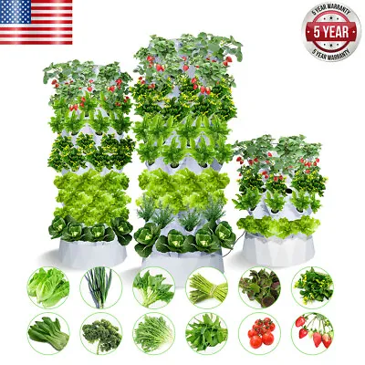 80 Pot Vertical Hydroponics Tower Systems Set Hydroponic Growing Kit Garden Home • $382.90