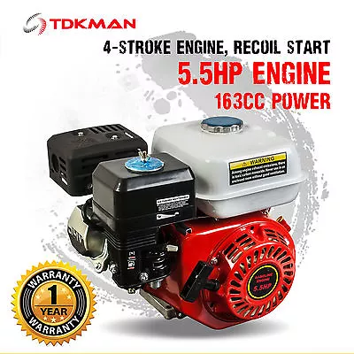 5.5HP Petrol Stationary Engine Motor 4-Stroke OHV 19mm Horizontal Shaft Replace • $219.98