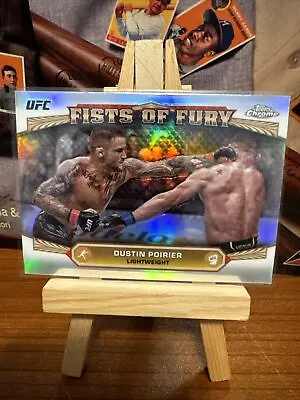 2024 Dustin Poirier Topps Chrome UFC FOF-4 Fists Of Fury Hot SSP! • $0.99