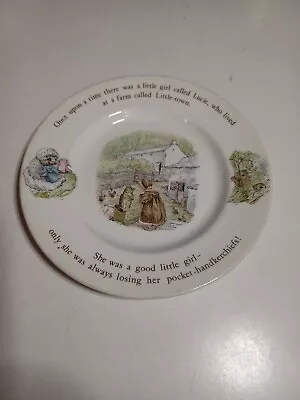  2 Beatrix Potter Boxed Mrs Tiggy-Winkle  Wedgwood Plates Size Diameter 17CM  • £9.98