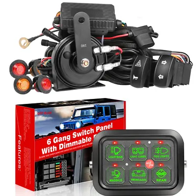 For Polaris Ranger 6 Gang Switch Panel Automatic Dimmable W/UTV Turn Signal Kit • $179.95