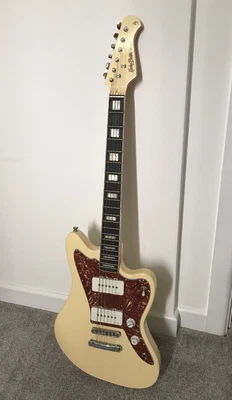£125 • Buy Harley Benton VT Series Electric 6 String Electronic Guitar Cream Good Condition